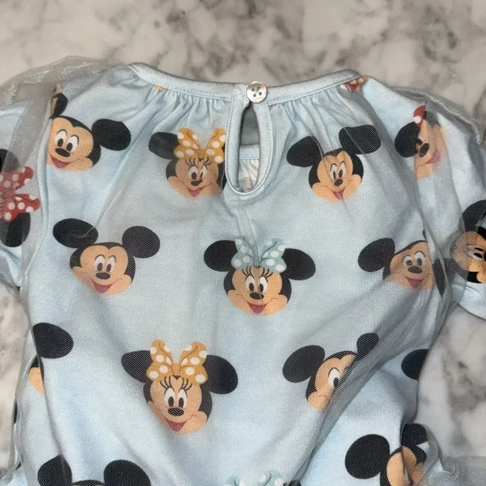NWT Monica & Andy Disney 100 Collection Blue Baby Dress with Tulle 6/9M - Picture 11 of 11
